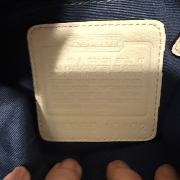 Coach Navy Signature Canvas Crossbody with Cream Trim - Picture 9 of 9